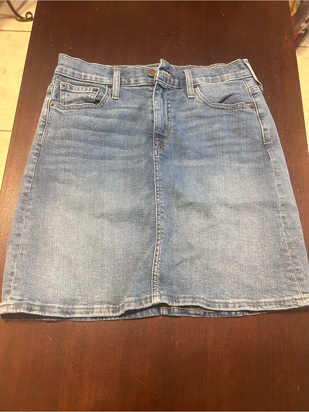 J. Crew Light Blue Denim Mini Skirt